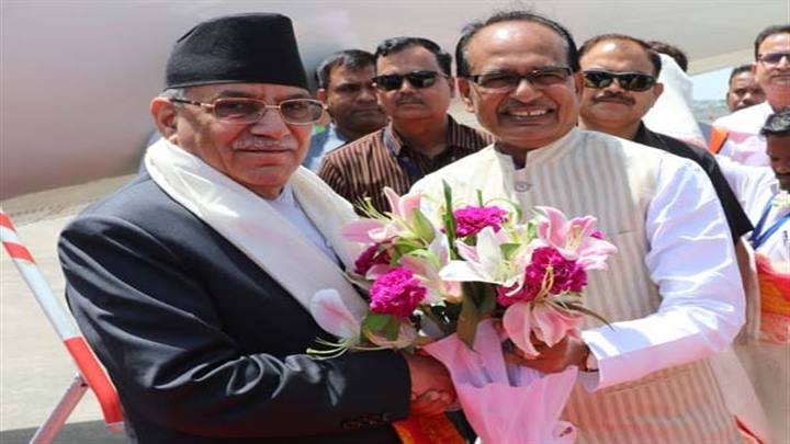 नेपाल के प्रधानमंत्री श्री पुष्प कमल दहल प्रचंड पहुँचे इंदौर